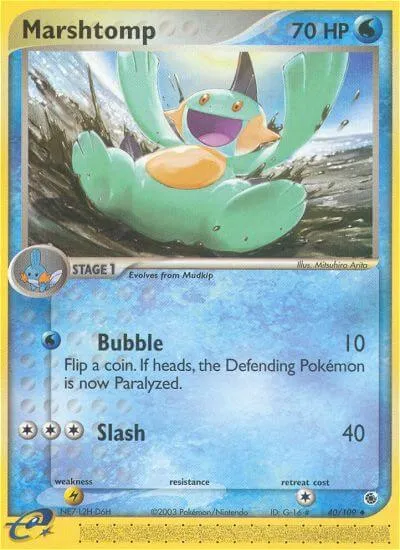 Marshtomp, Pokémon card RS 40 — Ruby & Sapphire set