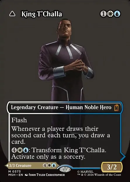 King T'Challa // Black Panther, Hope Enduring, Magic card MSH 373 — Marvel Super Heroes set