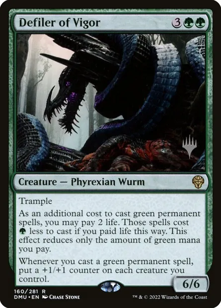 Contaminateur de la vigueur, carte Magic PDMU 160p — extension Dominaria United Promos