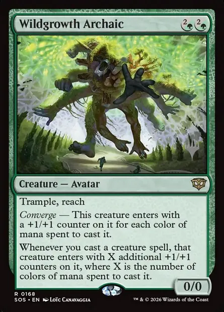 Wildgrowth Archaic, Magic card PSOS 168p — Secrets of Strixhaven Promos set