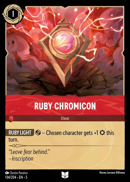 Ruby Chromicon, Disney Lorcana card CH5-134 — Shimmering Skies set
