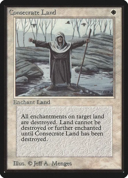 Consecrate Land, Magic card LEB 15 — Limited Edition Beta set