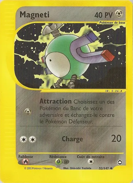 Magnéti, carte Pokémon AQ 52 — extension Aquapolis