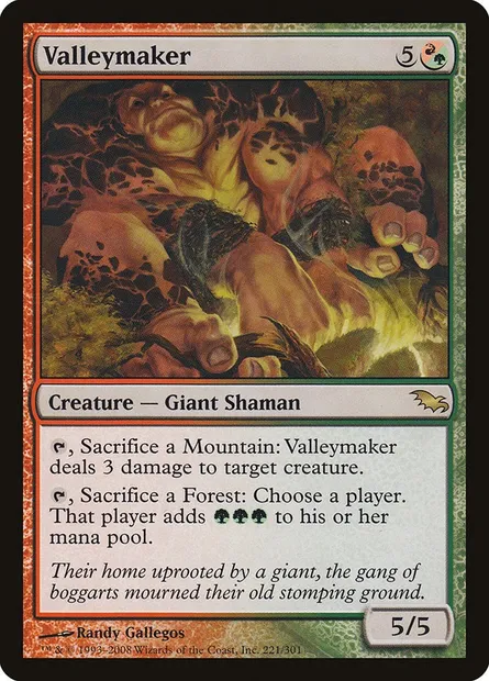 Valleymaker, Magic card SHM 221 — Shadowmoor set