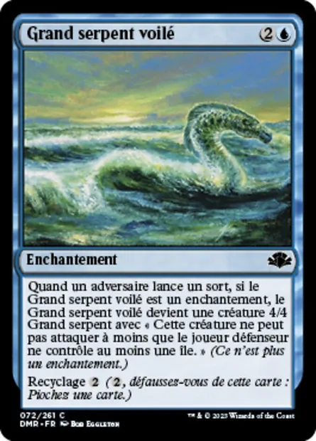Grand serpent voilé, carte Magic DMR 72 — extension Dominaria Remastered