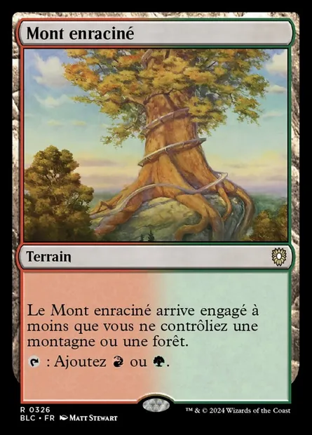 Mont enraciné, carte Magic BLC 326 — extension Bloomburrow Commander