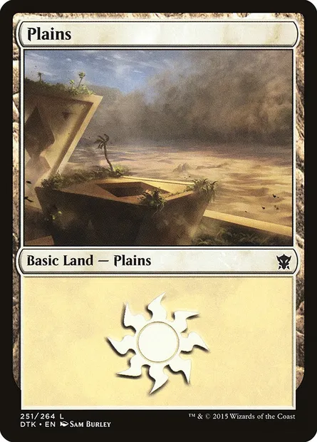 Plains, Magic card DTK 251 — Dragons of Tarkir set