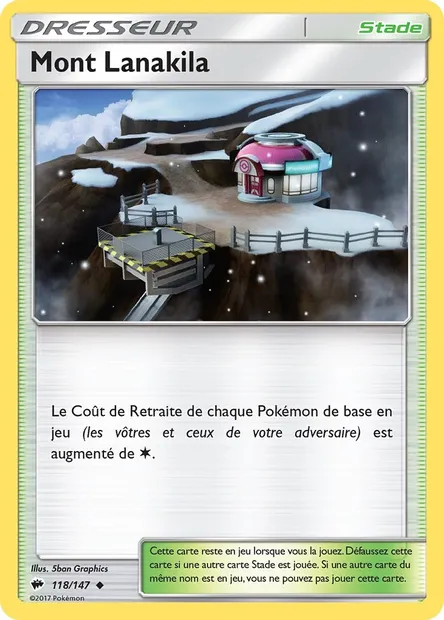 Mont Lanakila, carte Pokémon BUS 118 — extension Ombres Ardentes