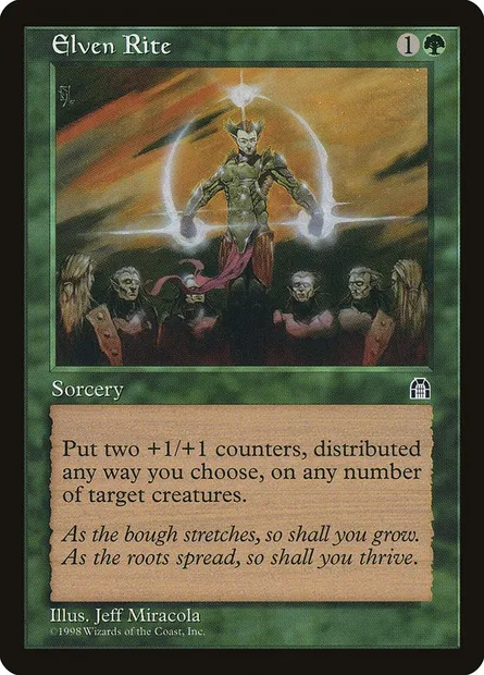 Elven Rite, Magic card STH 106 — Stronghold set