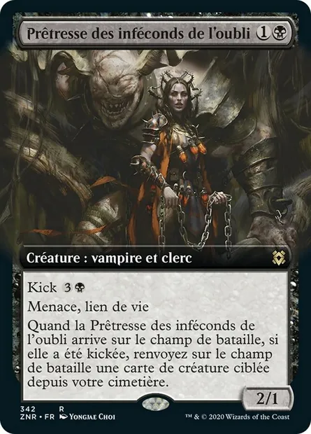 Prêtresse des inféconds de l'oubli, carte Magic ZNR 342 — extension Renaissance de Zendikar
