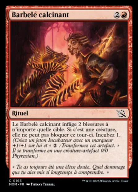 Barbelé calcinant, carte Magic MOM 163 — extension L'invasion des machines