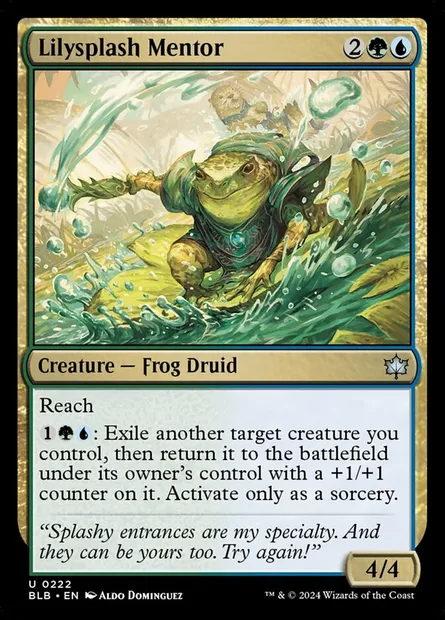 Lilysplash Mentor, Magic card BLB 222 — Bloomburrow set