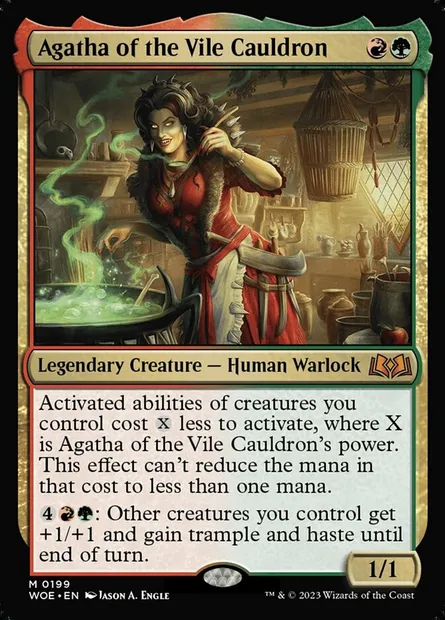 Agatha of the Vile Cauldron, Magic card WOE 199 — Wilds of Eldraine set