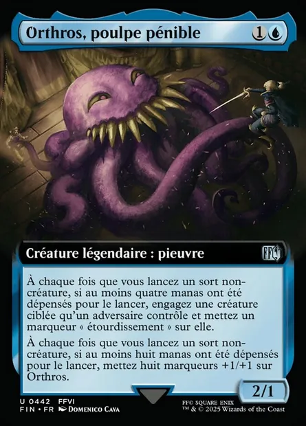 Orthros, poulpe pénible, carte Magic FIN 442 — extension Final Fantasy
