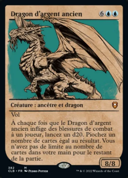 Dragon d'argent ancien, carte Magic CLB 382 — extension Commander Légendes : la bataille de la Porte de Baldur