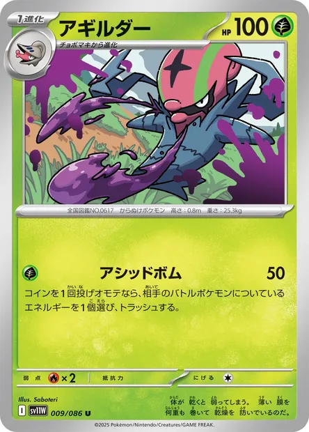 Accelgor, Pokémon card SV11W 009 — White Flare set