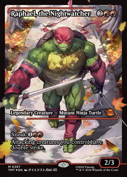 Raphael, la sentinelle, carte Magic TMT 287 — extension Teenage Mutant Ninja Turtles