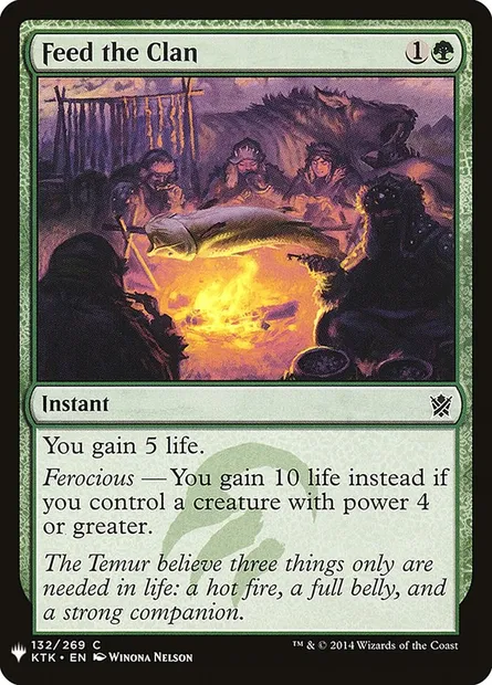 Feed the Clan, Magic card PLST KTK-132 — The List set