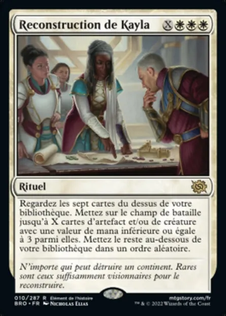 Reconstruction de Kayla, carte Magic BRO 10 — extension La Guerre Fratricide