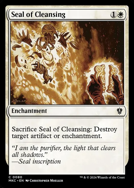 Seal of Cleansing, Magic card MKC 80 — Murders at Karlov Manor Commander set