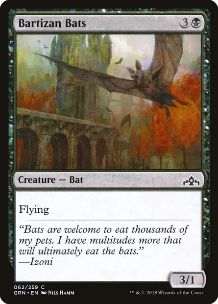 Bartizan Bats, Magic card GRN 62 — Guilds of Ravnica set