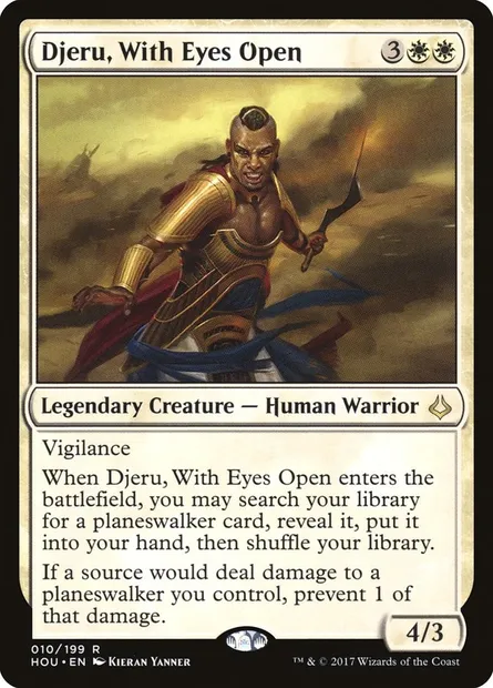 Djeru, With Eyes Open, Magic card HOU 10 — Hour of Devastation set