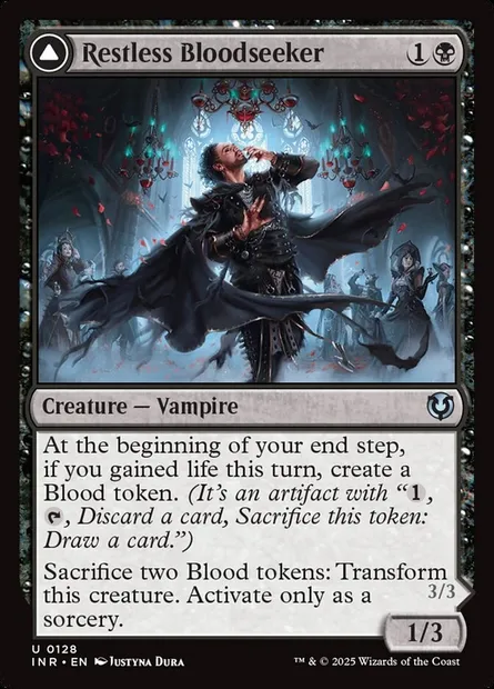 Restless Bloodseeker // Bloodsoaked Reveler, Magic card INR 128 — Innistrad Remastered set