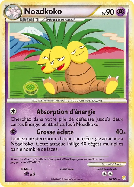 Noadkoko, carte Pokémon HS 18 — extension HeartGold SoulSilver