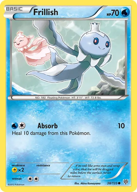Frillish, Pokémon card PLS 38 — Plasma Storm set