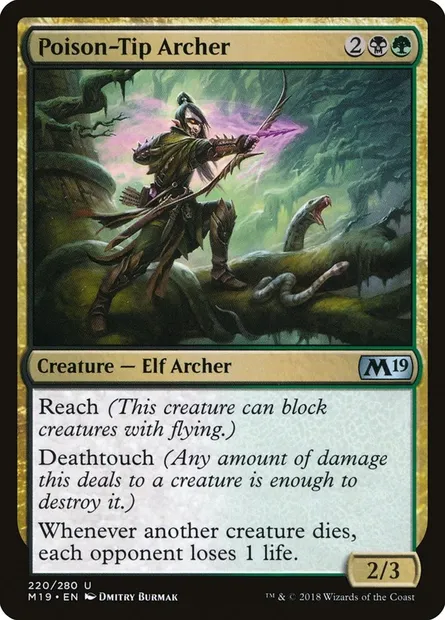 Poison-Tip Archer, Magic card M19 220 — Core Set 2019 set
