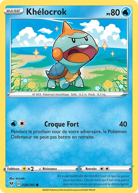 Khélocrok, carte Pokémon VIV 38 — extension Voltage Éclatant