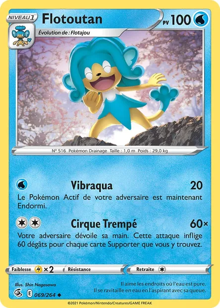 Flotoutan, carte Pokémon FST 69 — extension Poing de Fusion