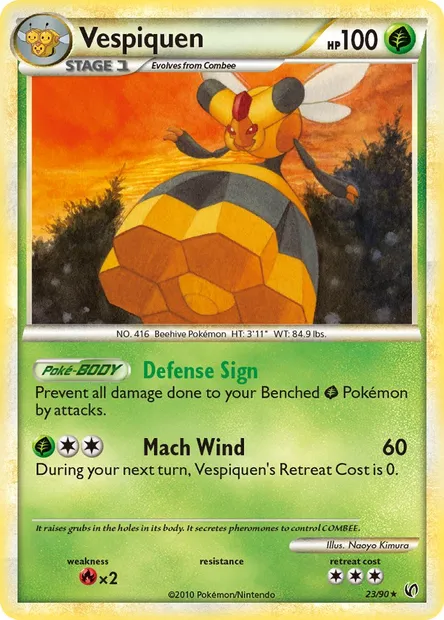 Vespiquen, Pokémon card UD 23 — Undaunted set