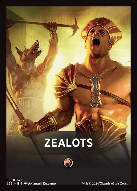 Zealots, carte Magic FJ25 36 — extension Foundations Jumpstart Front Cards