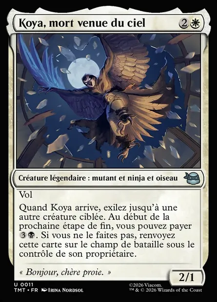 Koya, mort venue du ciel, carte Magic TMT 11 — extension Teenage Mutant Ninja Turtles
