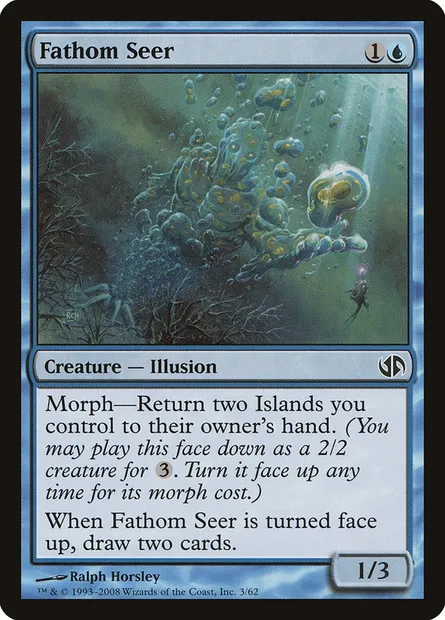 Fathom Seer, Magic card DD2 3 — Duel Decks: Jace vs. Chandra set
