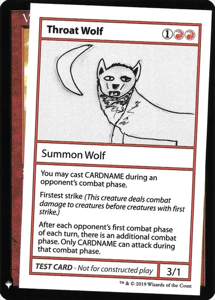 Throat Wolf, carte Magic CMB1 65 — extension Mystery Booster Playtest Cards 2019