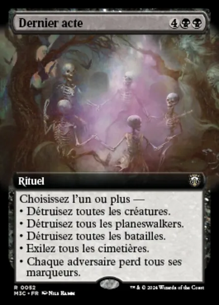 Dernier acte, carte Magic M3C 52 — extension Modern Horizons 3 Commander