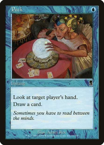 Peek, Magic card ODY 91 — Odyssey set