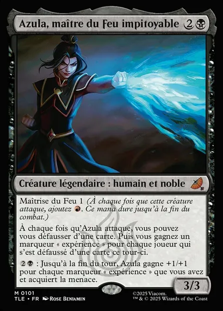 Azula, maître du Feu impitoyable, carte Magic TLE 101 — extension Avatar: The Last Airbender Eternal
