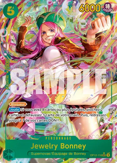 Jewelry Bonney, carte One Piece OP12-118 — extension L'HÉRITAGE DU MAÎTRE