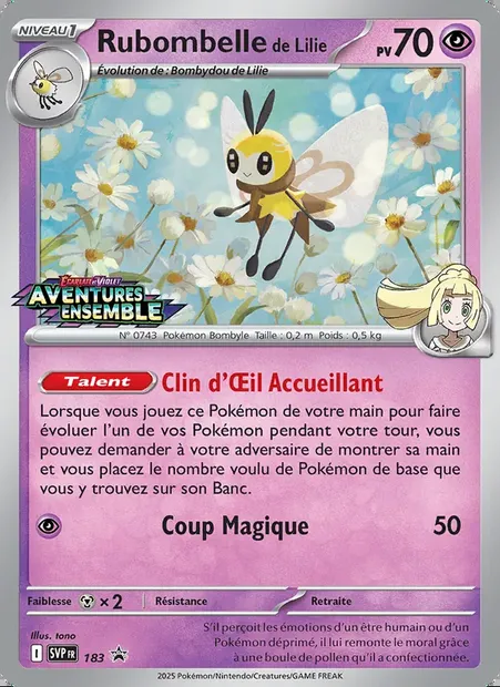 Rubombelle de Lilie, carte Pokémon PR-SV 183 — extension SVP Black Star Promos