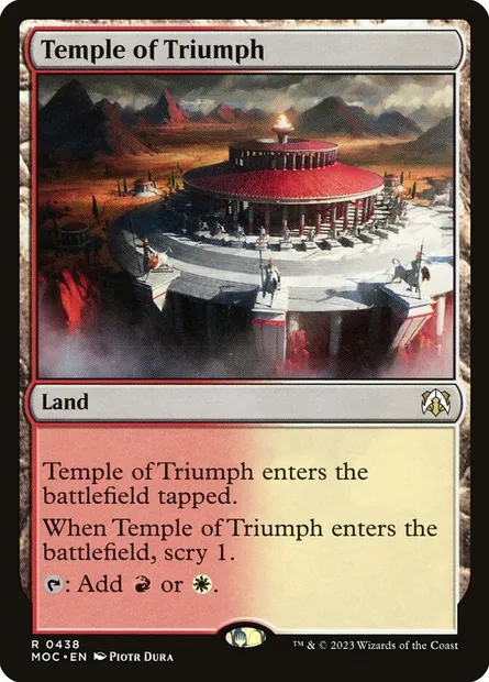 Temple of Triumph, Magic card MOC 438 — March of the Machine Commander set