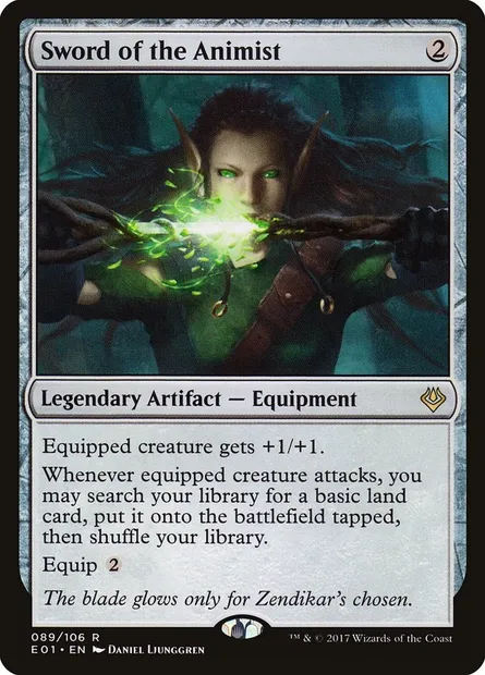 Épée de l'animiste, carte Magic E01 89 — extension Archenemy: Nicol Bolas