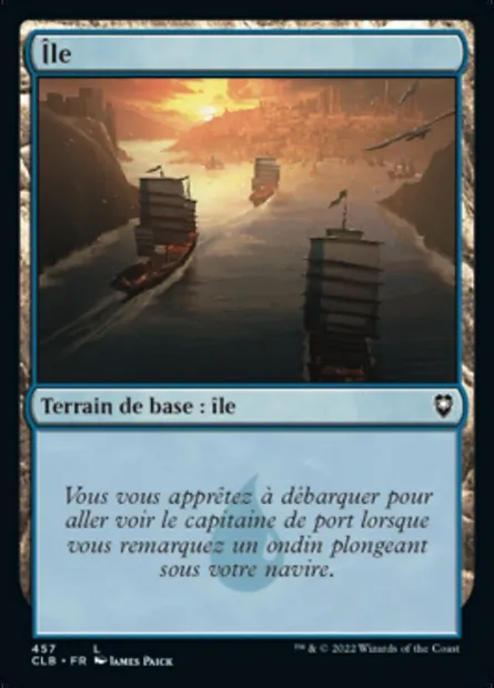 Île, carte Magic CLB 457 — extension Commander Légendes : la bataille de la Porte de Baldur