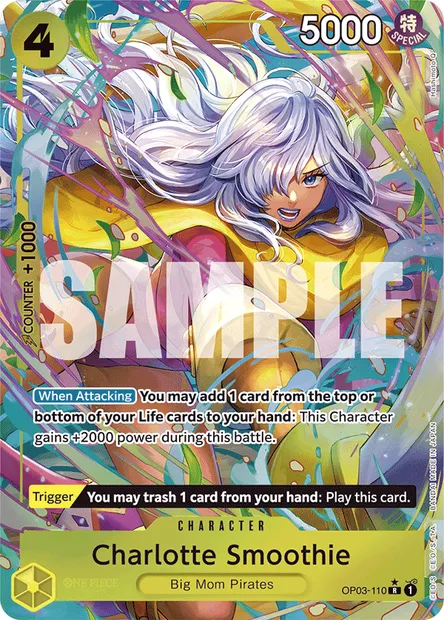 Charlotte Smoothie, One Piece card OP03-110 — PILLARS OF STRENGTH set