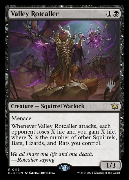 Valley Rotcaller, Magic card PBLB 119p — Bloomburrow Promos set