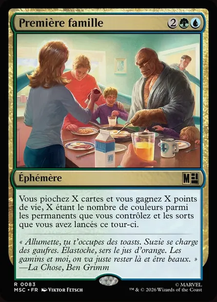 Première famille, carte Magic MSC 83 — extension Marvel Super Heroes Commander