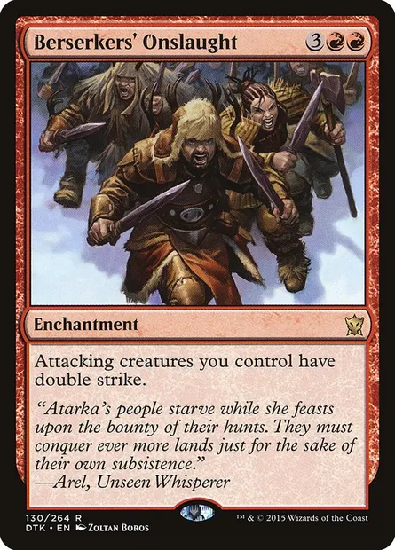 Berserkers' Onslaught, Magic card DTK 130 — Dragons of Tarkir set