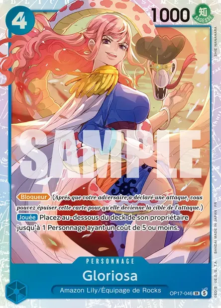 Gloriosa, carte One Piece OP17-046 — extension LES GUERRIERS LES PLUS PUISSANTS AU MONDE